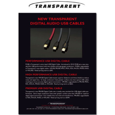 Цифровые USB аудио кабели Transparent