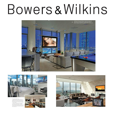 Вид сверху — акустические системы Bowers&Wilkins в пентхаузе