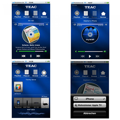 Управление сетевыми аудио стримерами TEAC WAP с iPhone, iPad
