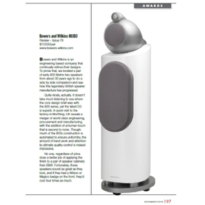 Bowers&Wilkins 803D3 – исключительная ценность